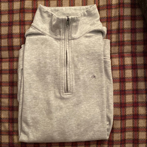 Calvin Klein Sweaters | Calvin Klein Quarter Zip Sweater | Color: Gray | Size: M | Pm-60054824's Closet